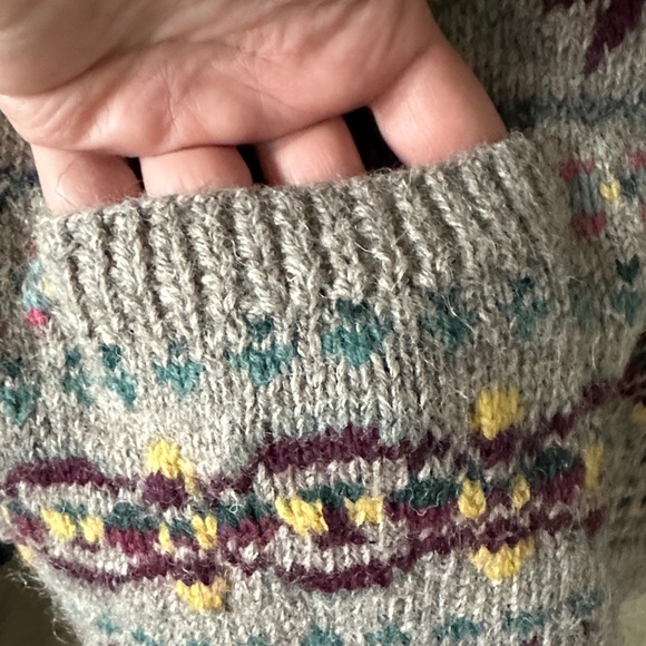 Lauren Ralph Lauren Multicolor Patterned Cardigan Vintage Hand knit - Picture 3 of 11